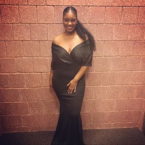 Black drape mermaid gown from touch dolls